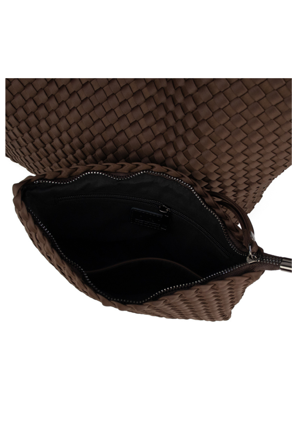 Chocolate Brown Woven Tote with Strap