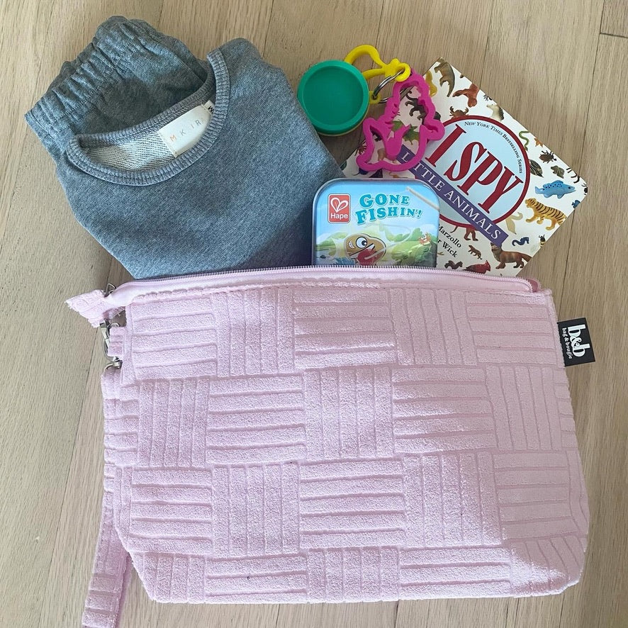 Terry Pouch in Baby Pink
