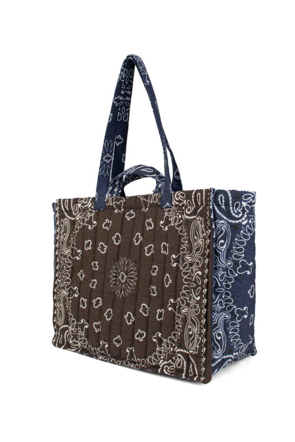 Brown & Navy Bandana Tote