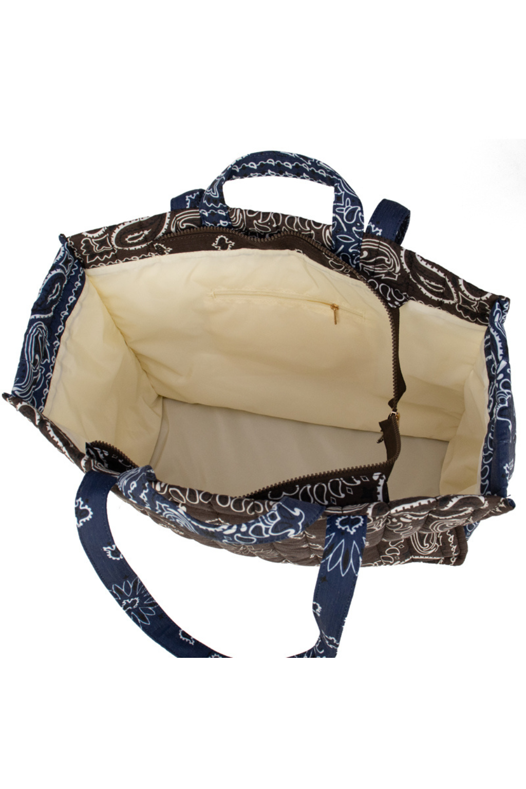 Brown & Navy Bandana Tote