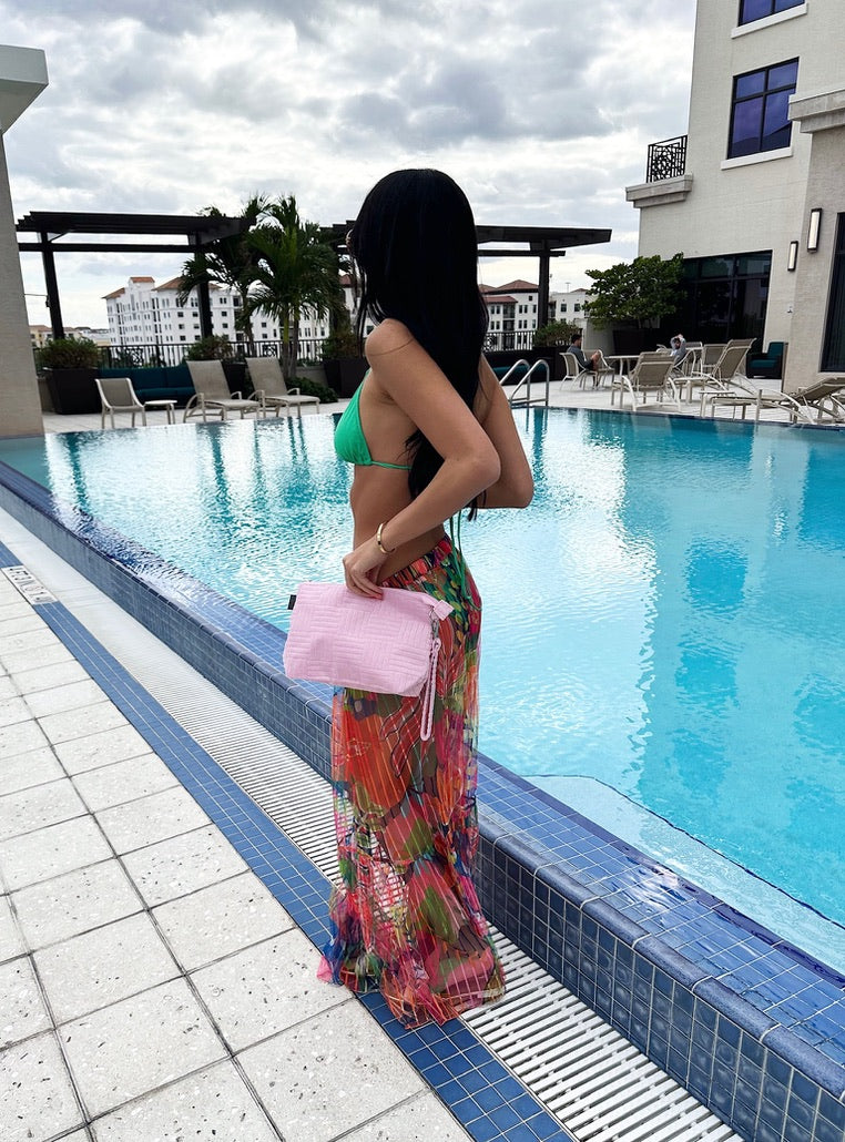 Terry Pouch in Baby Pink