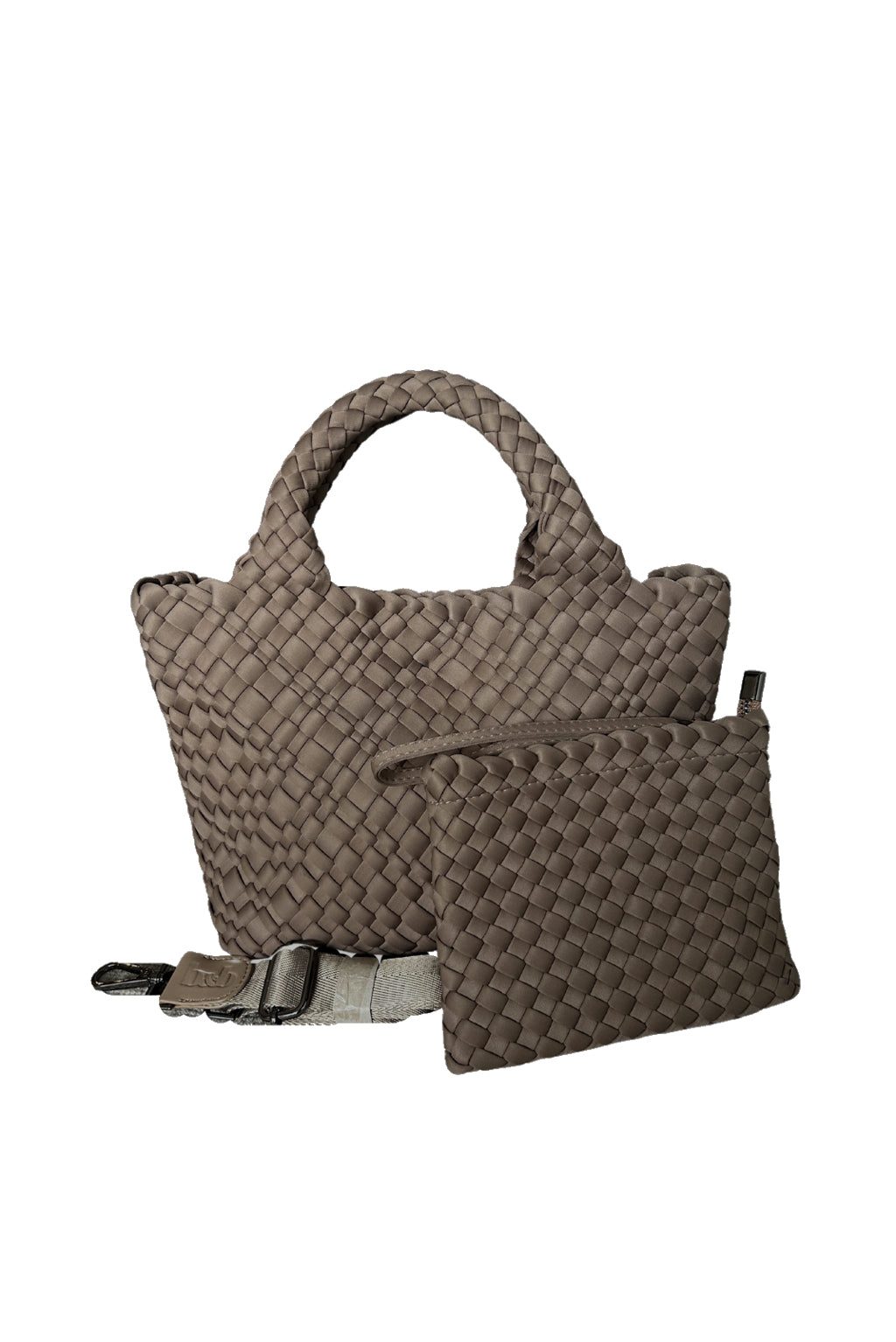 Small woven crossbody in Desert
