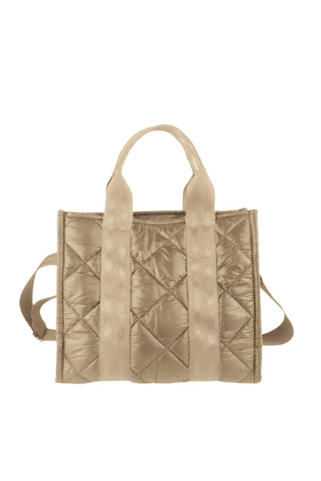 Structured Tote in Tan