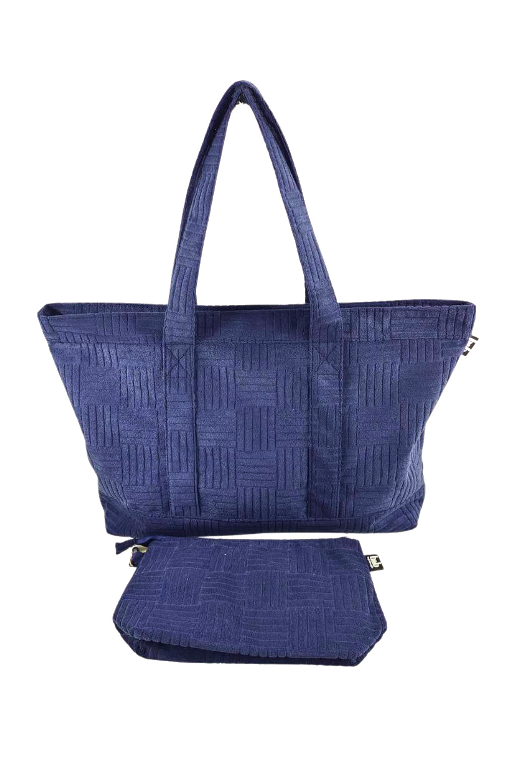 Terry Cloth Tote in Navy