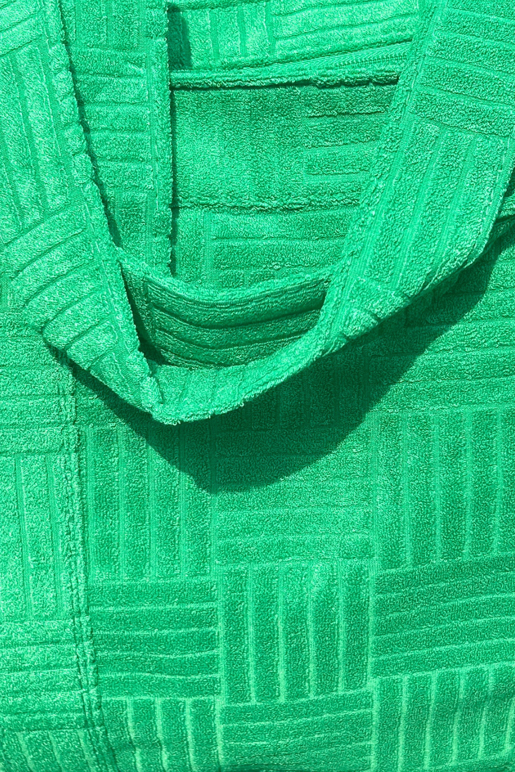 Terry Cloth Tote in Kelly Green