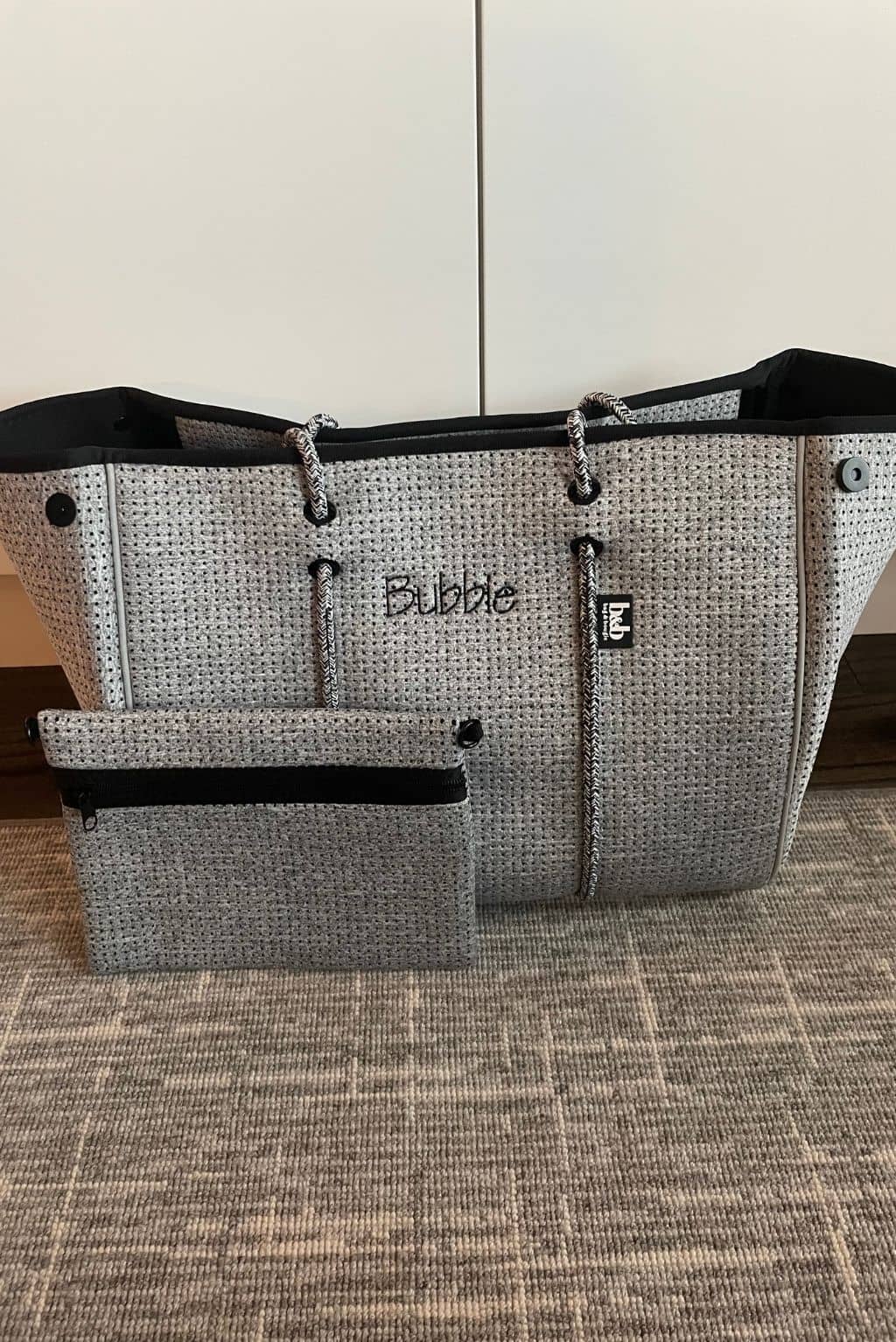 Baby Marle Grey Zipper Tote