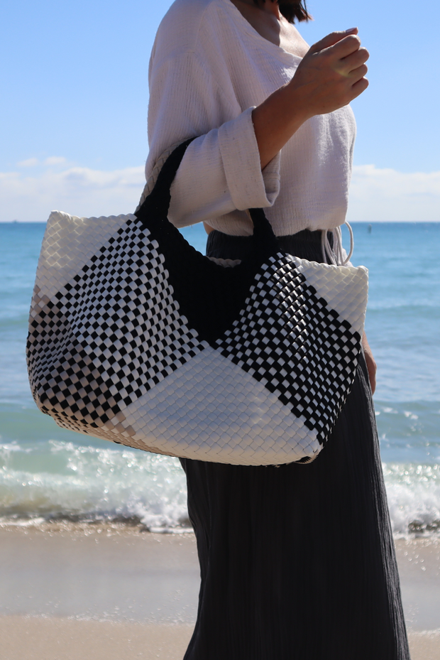 Terry cloth tote outlet bag