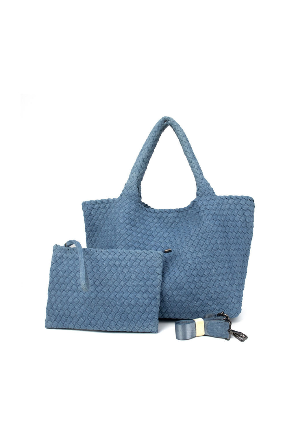 Denim Woven Tote (*NEW)
