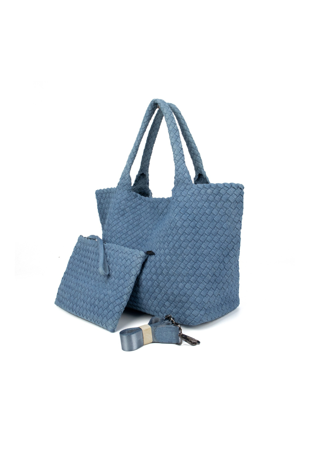 Denim Woven Tote (*NEW)