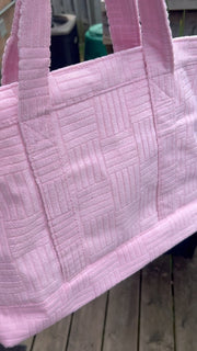 Terry Cloth Tote in Baby Pink