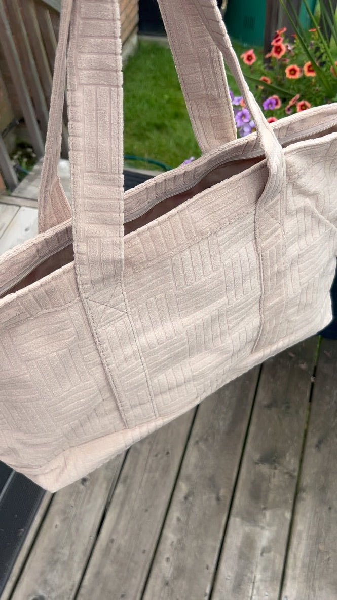 Terry Cloth Tote in Neutral
