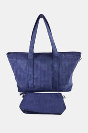 Terry Cloth Tote in Navy