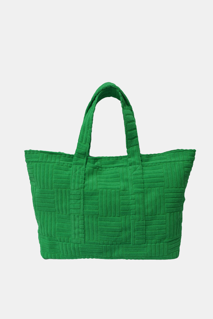 Terry Cloth Tote in Kelly Green