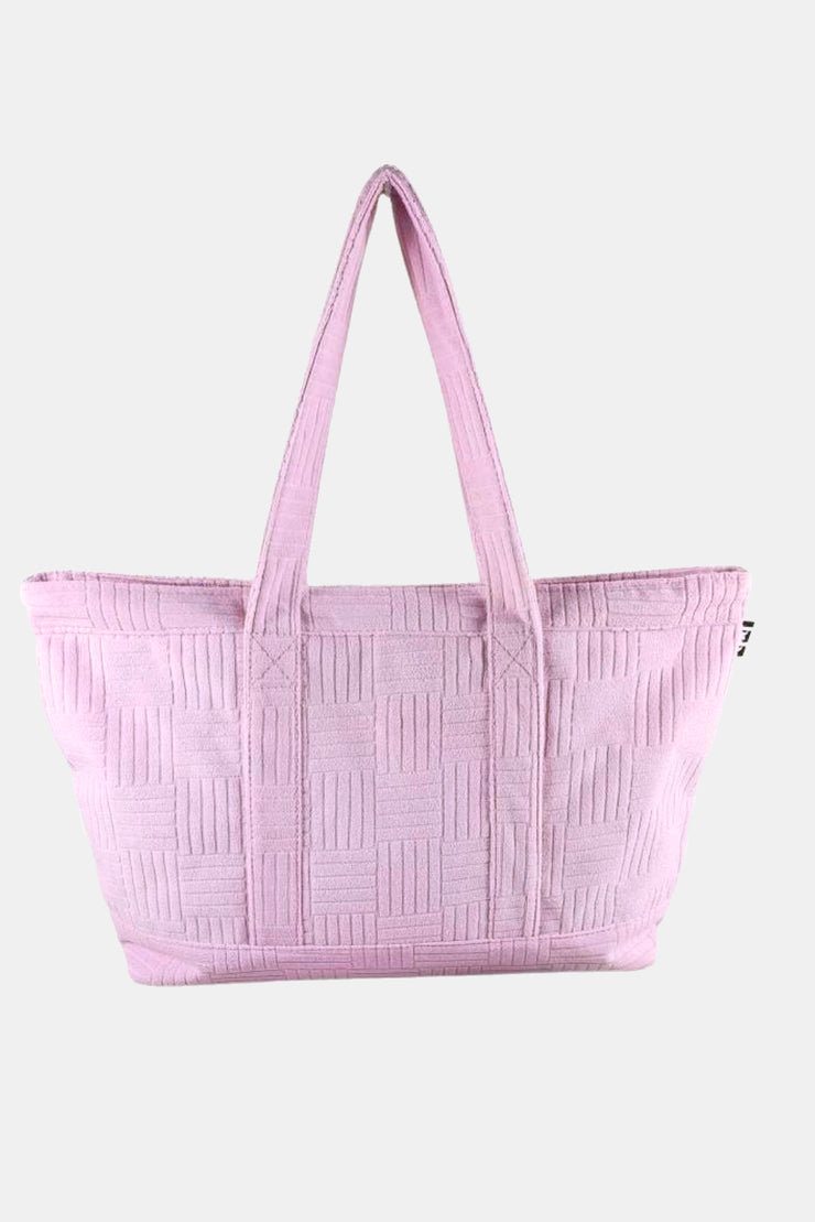 Terry Cloth Tote in Baby Pink
