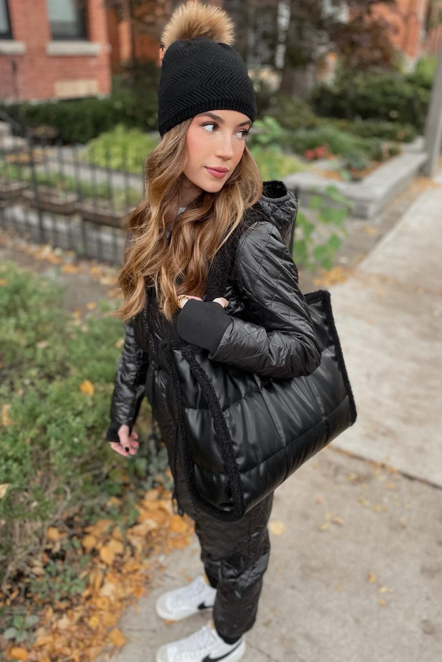 Puffer jacket top bag