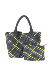Charcoal Neon Woven Tote