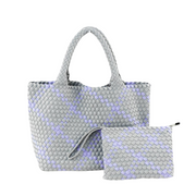 Grey Lilac Woven Tote